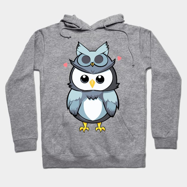 Kawaii Owl with owl costume Hoodie by Orange-C